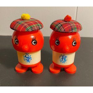 Vintage Set Of Tartan Scottish Cuties S&P Shakers 3.5”